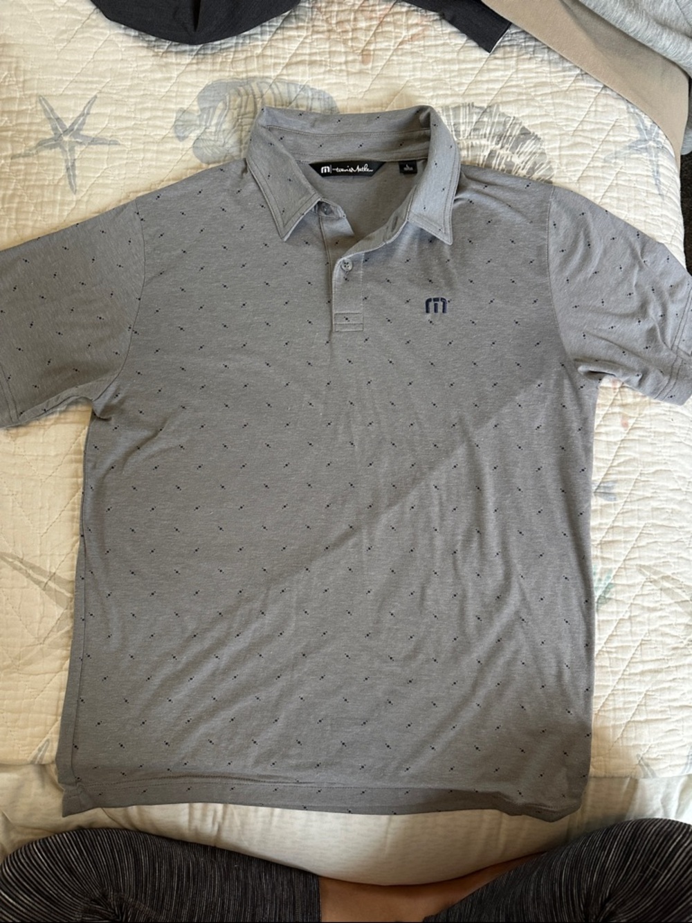 Boys Travis Mathew  Polo Shirt - Light Gray size L